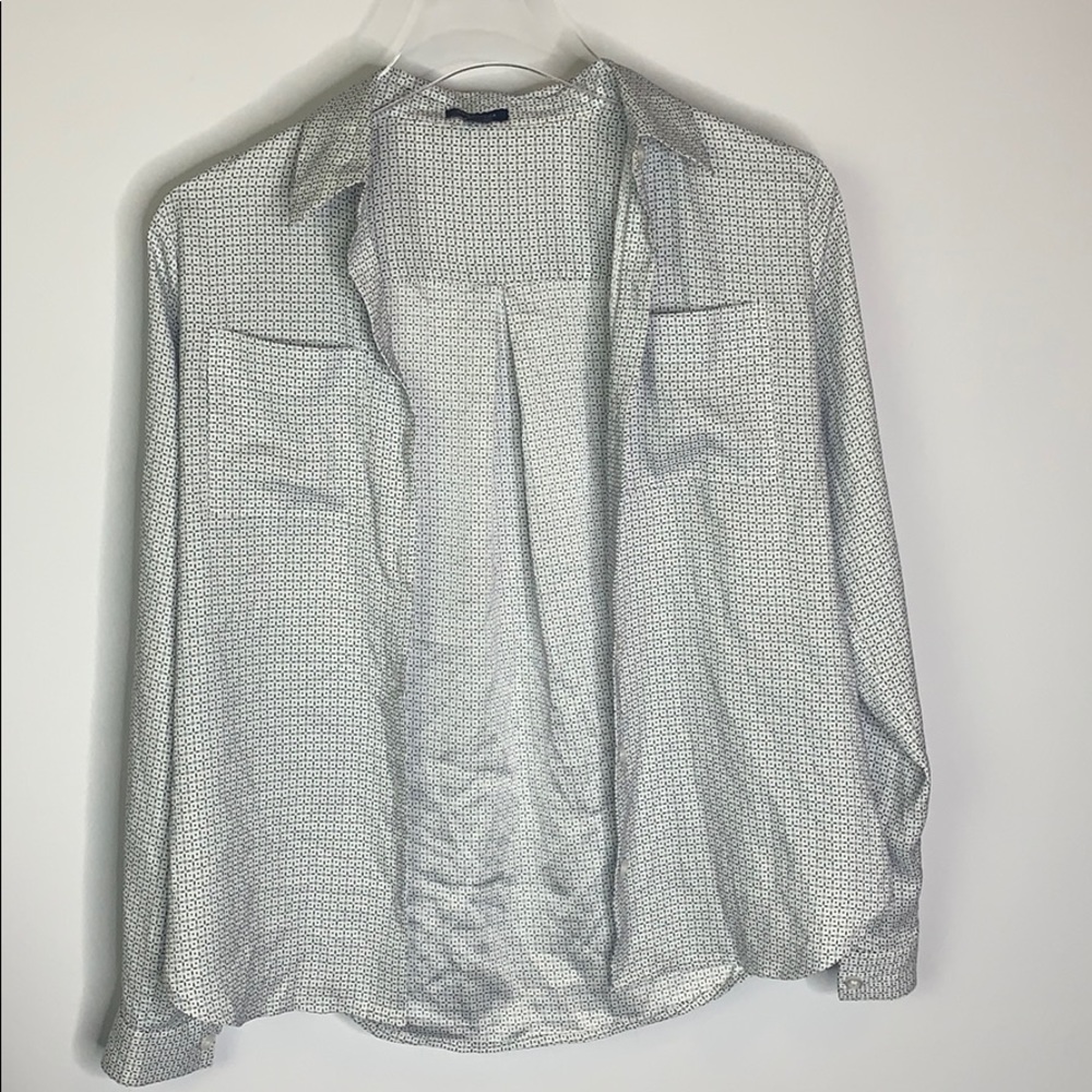Ann Taylor Petite Button Up Blouse Size XXSP